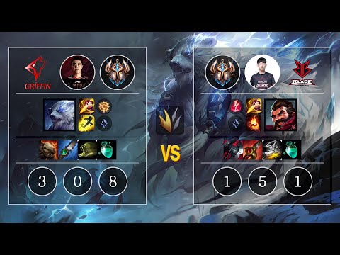 GRF GIDEON Volibear vs BRB Croco Graves Jungle - KR Patch 10.12
