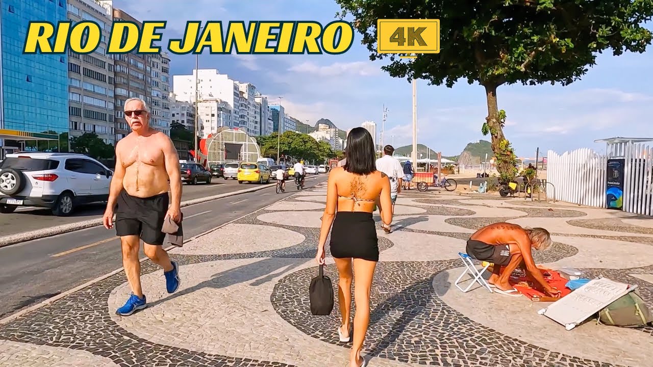 COPACABANA: NEIGHBORHOOD AND BEACH - WALKING TOUR, RIO DE JANEIRO, BRAZIL 🇧🇷 2024