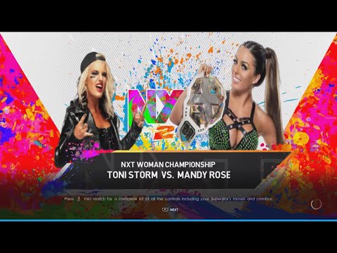 WWE 2K22 Mandy Rose vs Toni Storm NXT woman champion