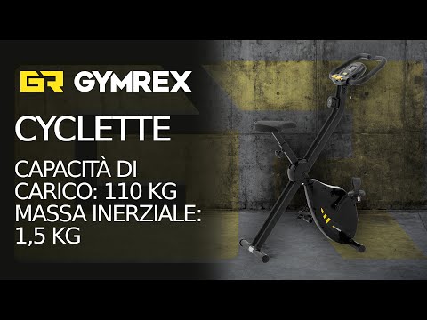 Video - Cyclette - Volano 1,5 kg - Fino a 110 kg - LCD - Pieghevole