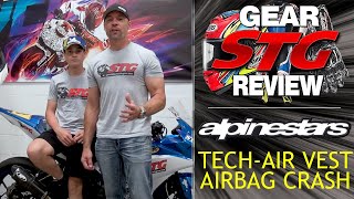 Alpinestars Tech-Air Vest Airbag Crash Review | Sportbike Track Gear