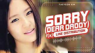 Sorry (Dear Daddy) - f(Luna + Krystal) (에프엑스) | Line Distribution