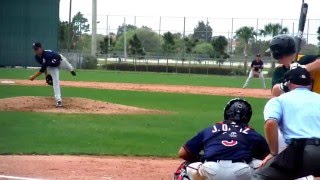 Lachlan Wells striking out Australian hitter 3/25/16