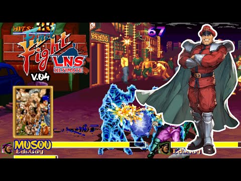 Final Fight LNS Ultimate v0.4 - Arcade Musou Mode - M Bison - 1CC Gameplay (Steamed)