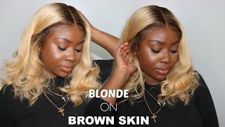 #613 Blonde Lace Wig on Dark Skin | Start to Finish Application |Ywigs