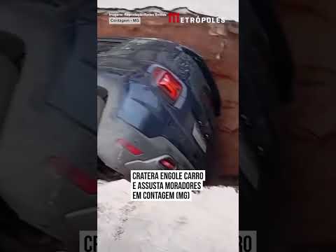CRATERA ENGOLE CARRO E ASSUSTA MORADORES EM CONTAGEM MINAS GERAIS !