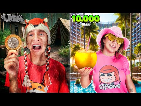 VACATION OF 1 REAL vs 1,000 vs 10,000 TEN THOUSAND REAIS!