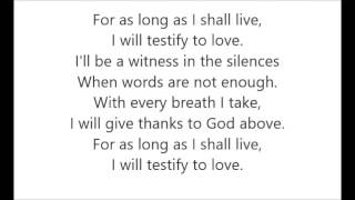 testify to love by Avalon lyrics