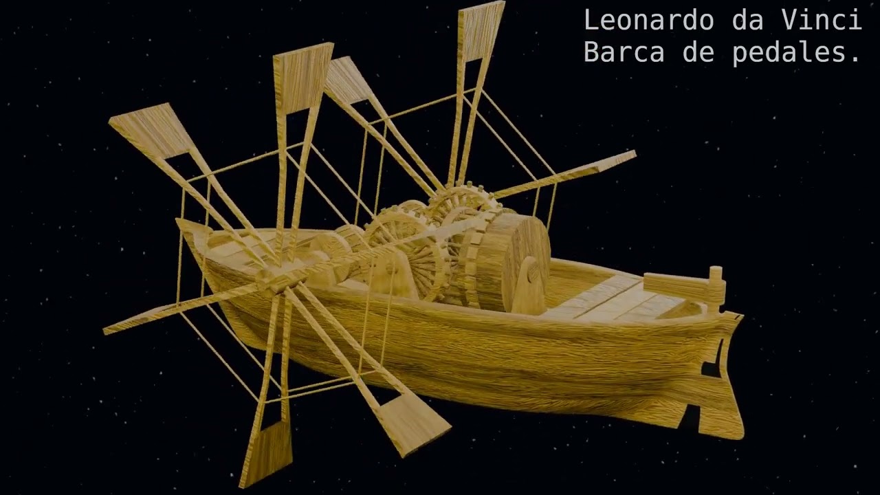LEONARDO DA VINCI PADDLE BOAT 3D Model