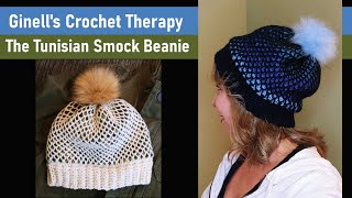Tunisian Crochet Smock Beanie