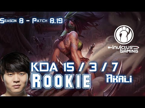 IG Rookie AKALI vs IRELIA Mid - Patch 8.19 KR Ranked