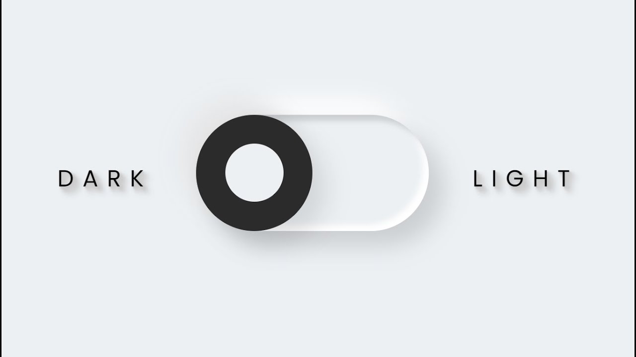 Amazing animated Dark/Light custom toggle button using Html, Css And Javascript only.