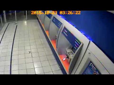 How to protect ATM's in banks with security fog against robbery and attacks