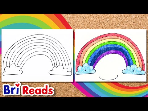 How to Draw a Colorful Rainbow for Kids | Draw Along with Bri Reads