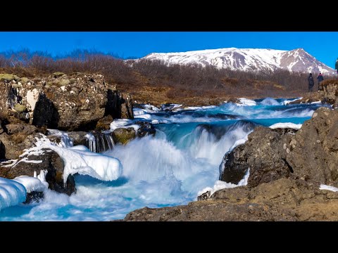 藍色秘境瀑布(Bruarfoss Waterfall)&黃金瀑布(Gullfoss)/冰島&hellip;&hellip;音樂:《天鵝》/聖桑