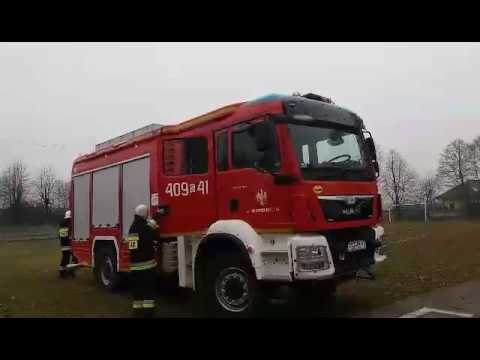 [HIT+ALARMOWANIE+WYJAZD OSP] Wyjazd alarmowy nowego ciężkiego Mana z Wojkowic Kościelnych do pożaru.