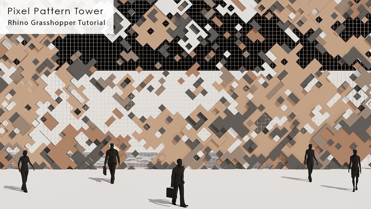 Pixel Pattern Facade Rhino Grasshopper Tutorial