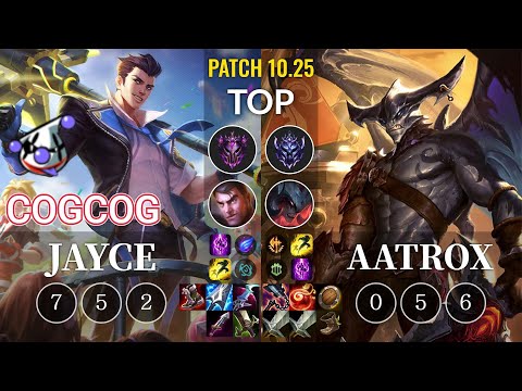 RJ Cogcog Jayce vs Aatrox Top - KR Patch 10.25