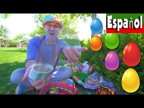 Aprende los Animales de la Granja para Niños con Blippi Español | Bingo de Búsqueda de Huevos