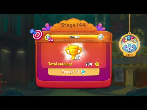 @Fishdom Win Strikes Atlantis Cup Super 139 - Special Stage 144 Challenge, Got 10 Silver Coupons