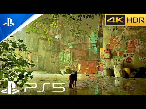 STRAY PS5 4K 60FPS HDR Gameplay BEST GRAPHICS