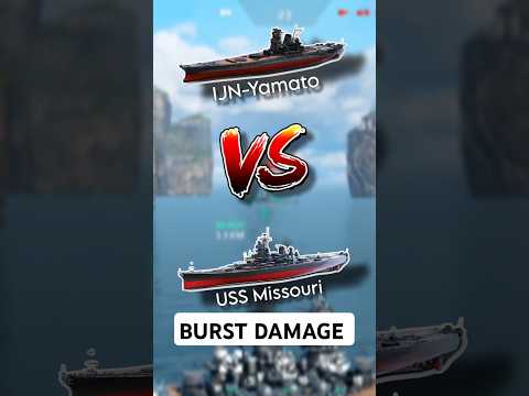 IJN-Yamato vs USS Missouri Which one?🤔 Better #modernwarships #navalbattle #yamato #missouri #shorts