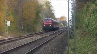 preview picture of video 'Züge bei Fürstenfeldbruck mit BR 218,223,245,423,612  [ 4.11.2014 ]'