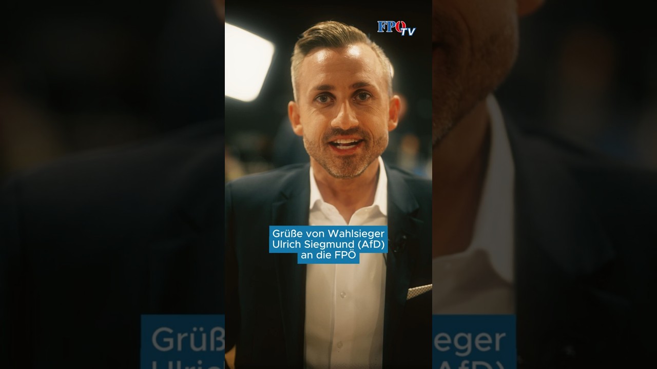 🇦🇹🇩🇪Noch am WAHLABEND: Diese Worte richtet Ulrich Siegmund an die FPÖ!