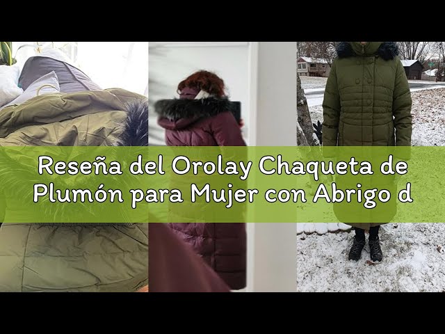 Vídeo relacionado con Orolay Chaqueta de Plumón para Mujer con Abrigo de Manga Raglán con Capucha de Pelo Largo Púrpura S