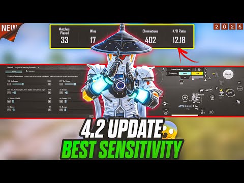 🔥"4.2 UPDATE BGMI BEST SENSITIVITY + CONTROLS + GRAPHICS SETTINGS 😱| NO RECOIL SETUP 2026"