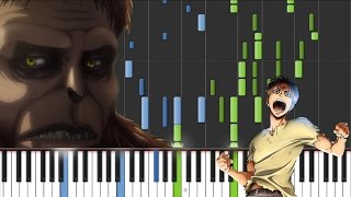 Attack On Titan Season 2 OP - &quot;Shinzou wo Sasageyo&quot; - Linked Horizon [Piano Tutorial] (Synthesia)
