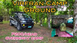 TAGAYTAY OVERNIGHT gamit ang DELICA 4X4 CAMPER VAN AT VIRFRAN CAMP GROUND UPDATE #campvirfran
