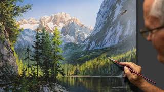 "Alpine lake" (Austria) Acrylic. Artist - Viktor Yushkevich. #41 photos in 2020.