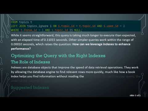 Improving SQL Query Performance with Effective Indexing on LEFT JOIN Operations