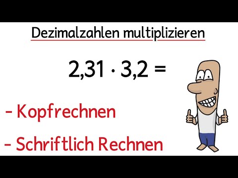 Dezimalzahlen multiplizieren (Schriftlich und im Kopf) - Kommazahlen Malaufgaben
