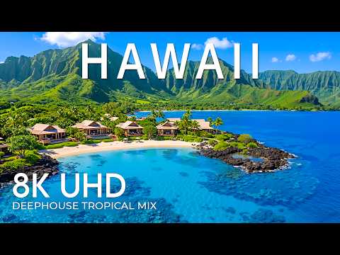 Hawaii 8K Drone Footage | Dreamy Beaches, Emerald Peaks & Ocean Serenity UHD