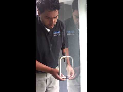 How to install glass door handle