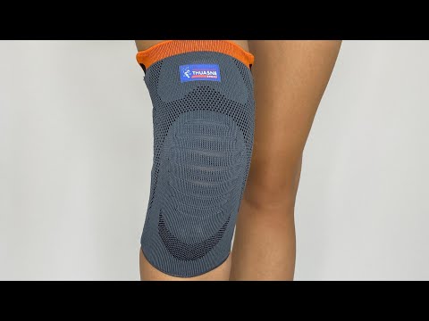 Эластичный бандаж на колено Thuasne 0354 (Тюан 0354), наколенник при повреждении связок, при при болях в коленях, спортивный бандаж для бега, с ребрами жесткости