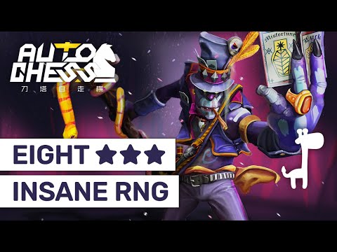 INSANE RNG Dota Auto Chess: EIGHT ★★★ Game! | Fun Challenge Game Replay Video