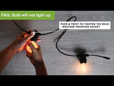 Sunforce Solar String Light - FAQ Testing Bulbs & Solar Panel