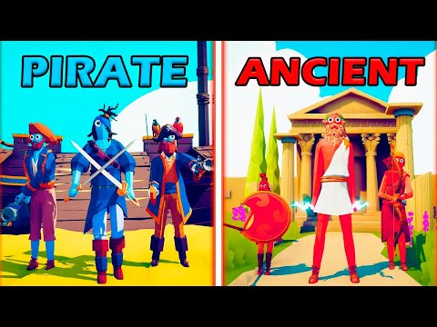 PIRATE TEAM vs ANCIENT TEAM - Totally Accurate Battle Simulator | TABS