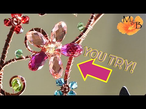 How To Wire Wrap Flowers for Beaded Suncatchers (1 of 3)