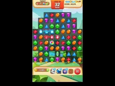 Jewel Match King Level 92 - Walkthrough ( No Booster )