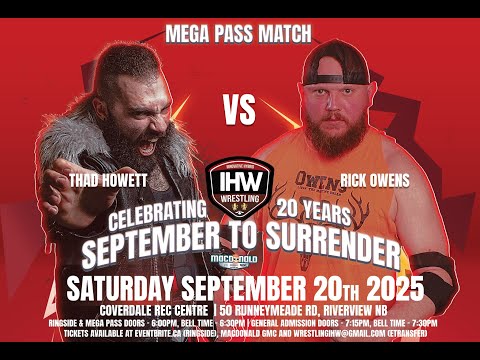 'Juggernaut' Thad Howett vs 'Rugged' Rick Owens | IHW Wrestling S2S20: Mega Pass Match #2