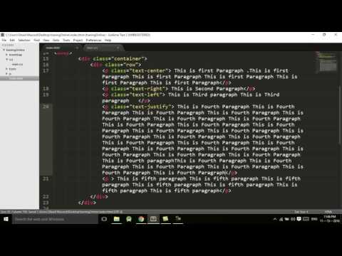 Bootstrap Tutorial Part 12 |  Alignment Classes