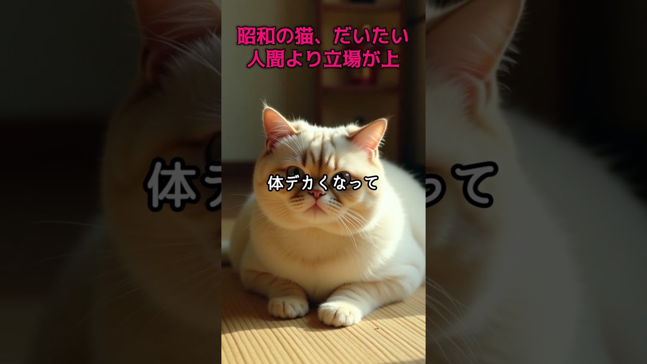 昭和の猫はだいたい人間より立場が上 #昭和 #猫