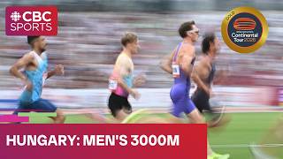 Men's 3000m (with cut-aways) at Continental Tour meet in Budapest | #CBCSports