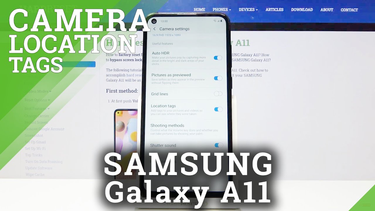 Samsung Galaxy A11 - How to Turn On / Off Camera Location Tags