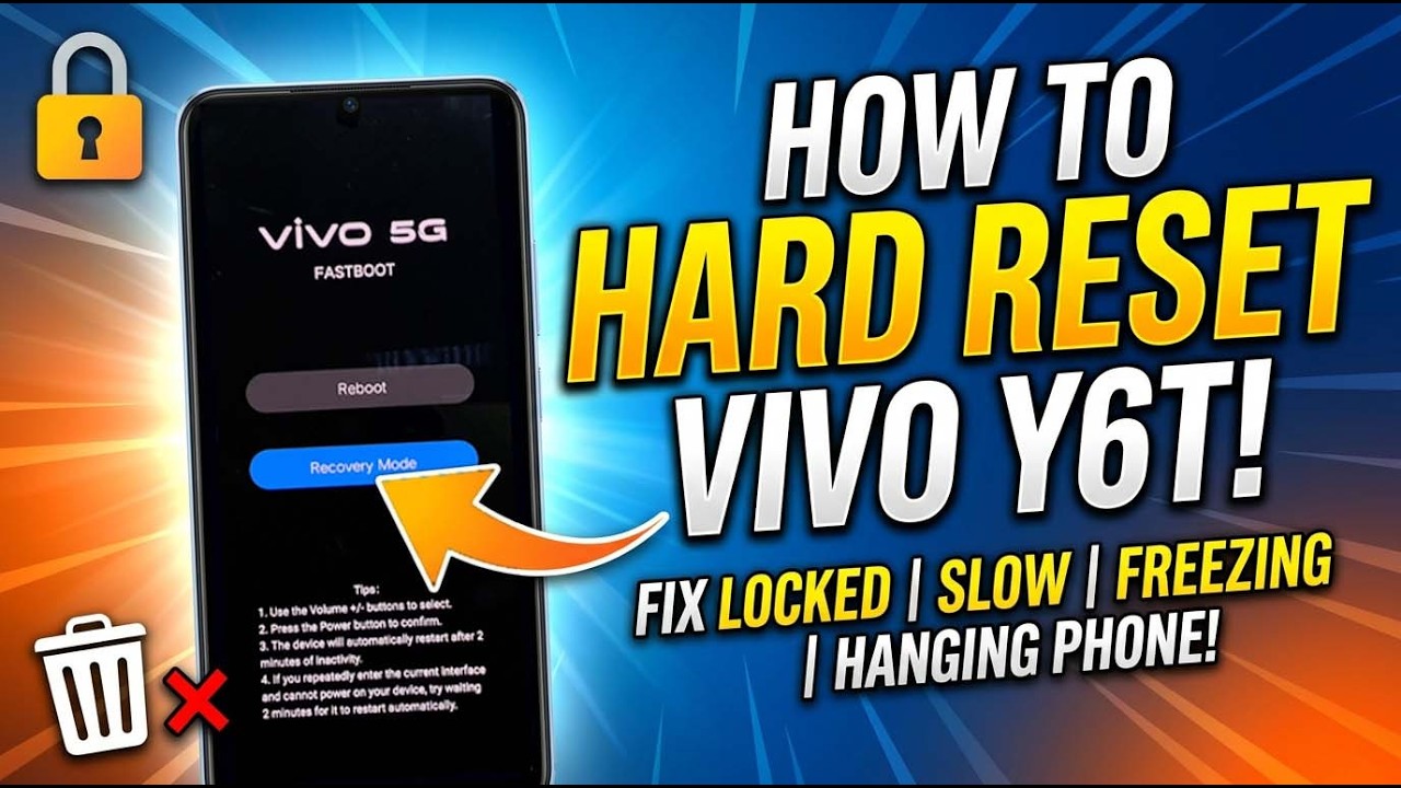 How To Hard Reset Vivo Y6t✅ Vivo Y6t (V2559A) Factory Reset✅ Vivo Y6t Remove Screen Lock✅