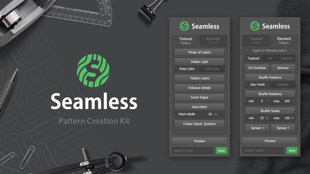 Seamless - Pattern Creation Kit for Adobe Photoshop CC+